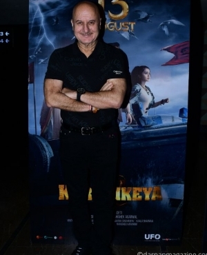Anupam Kher in black 