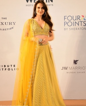 Ellie AvrRam brightens up the atmosphere in a gorgeous yellow 