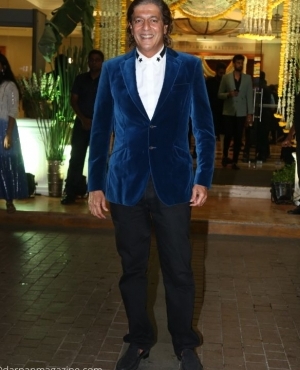 Chunkey Pandey goes for a blue velvet jacket 