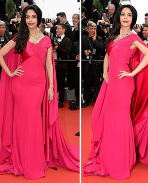 Mallika Sherawat Walks The Red Carpet At Cannes