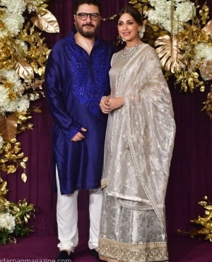 Goldie Behl and Sonali Bendre are a dynamic duo at the Diwali bash