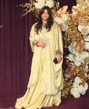 Ekta Kapoor poses for the press 