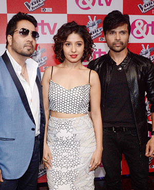 Mika, Sunidhi And Himesh Launch 'The Voice India'