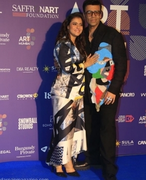 Kajol and Karan Johar pose as old friends 