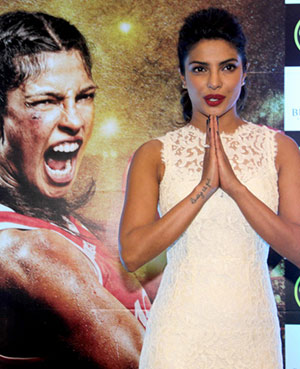 Priyanka PromotesMary Kom At Gold Gym