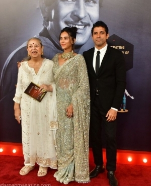 Farhan Akhtar with wife Shibani Dendekar and mother 