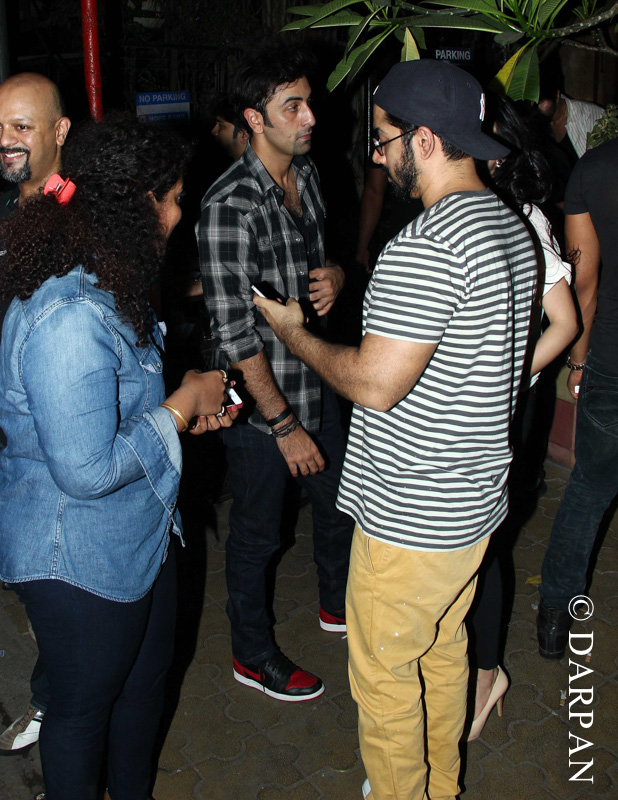 Ranbir Kapoor with Rohit, Varun Dhawan's older brother
