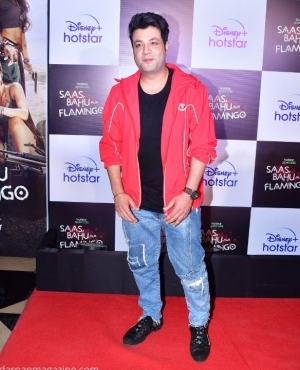 Varun Sharma keeps it cool with a red zip up and jeans 
