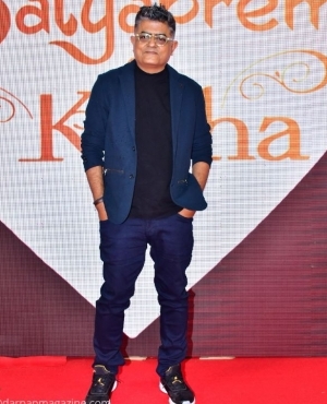 Gajraj Rao looks casual in denim as he poses on the red carpet 