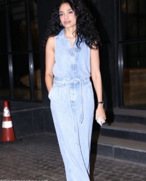 Sobhita Dhulipala gets papped in blue 