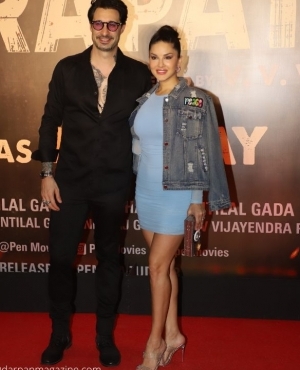 Husband Daniel Weber poses alongside wife Sunny Leone 
