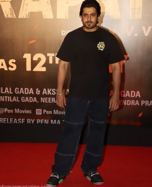 Sunny Singh poses on the red carpet in a casual look 