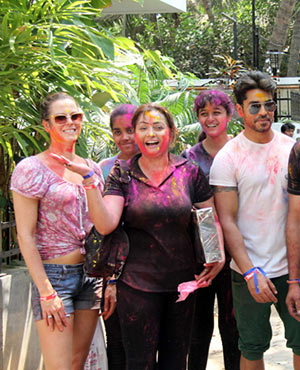 Shabana Azmi and Javed Akhtar Holi Bash