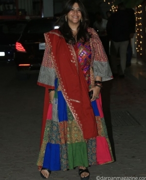 Ekta Kapoor goes for colourful Anarkali suit 