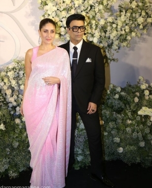 Kareena Kapoor is stylish in pink alongside Karan Johar 