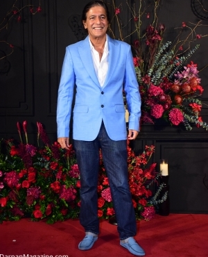 Chunkey Pandey is all smiles at the reception 