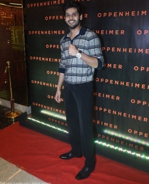 Abhimanyu Dassani shows off his watch as he goes for a casual but dressy look 