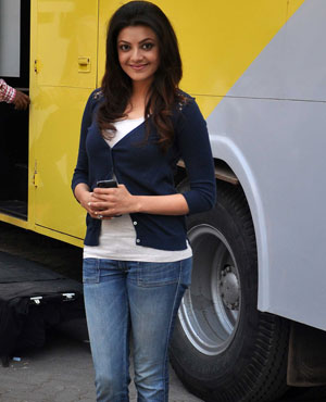 Kajal Agarwal snapped in Mehboob Studio