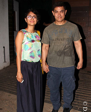 Aamir Khan and Kiran Ro snapped at Imran khan's Bunglow in Bandra