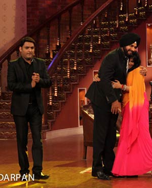 Kapil Sharma with Sunny Leone and Ekta Kapoor