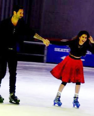 Sunny Leone Enjoys Ice Skating With Husband