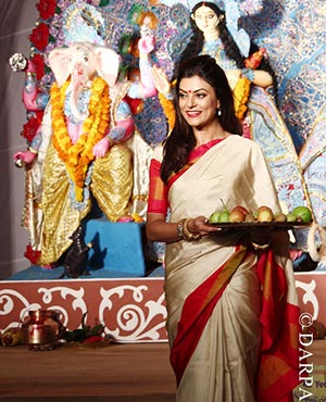 Sushmita Sen at Bandra Durga Puja