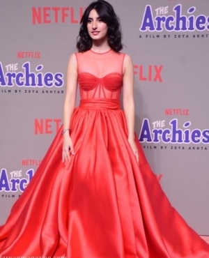 Aditi Dot looks cute in her orange dress 