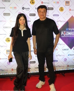Singer Anu Malik alongside daughter 