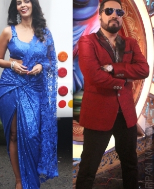 Rapper Mika Singh and Actress Mallika Sherawat at ZEE comedy show
