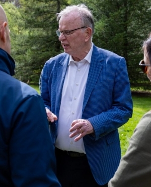 MLA Bruce Ralston chats with attendees 