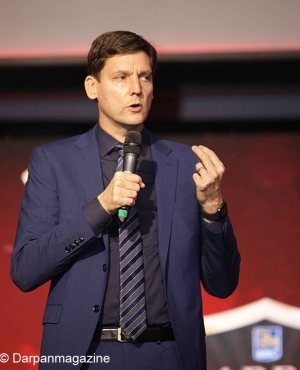 Premier David Eby makes remarks at the awards 