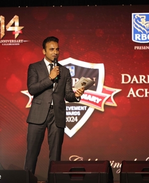 MC Husein Madhavji kicks off the Darpan Awards 