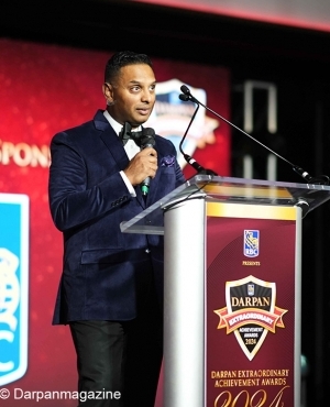 Vineet Verghese  Vice-President, Commercial Financial Services, Langley & Fraser Valley with RBC makes a speech 