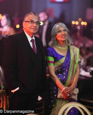 Dr.Balbir Gurm a former Darpan Award recipient and her husband at the awards 
