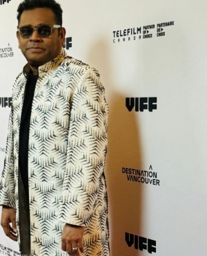 A. R. Rahman poses for the press 
