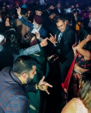 Attendees at the event take to the dance floor 