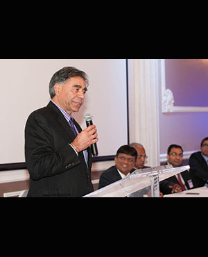 Councillor Sav Dhaliwal addressing at inauguration function of British Columbia Chapter of ICAI