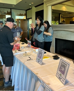 Volunteers organize raffle draw 