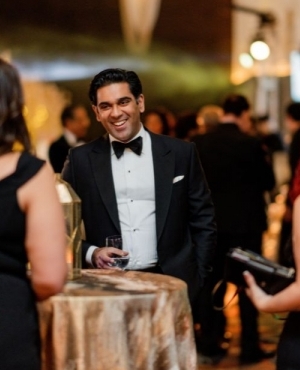 Dr. Imran Ratanshi mingles with the crowd 