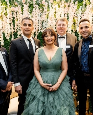 Board members of Surrey Hospitals Foundation Randy Gill and Sonia Virk looking spectacular for the evening