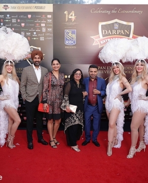 Alliance Immigration' Rakesh Sharma with his wife and friends 