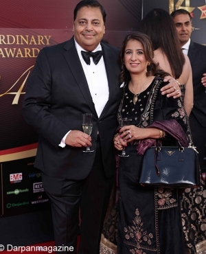 Puneet Aggarwal with his wife 