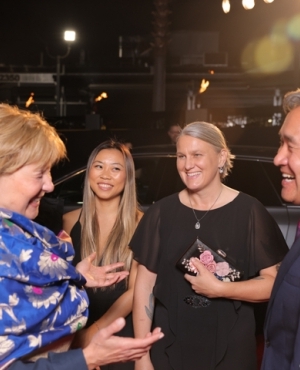 Former Premier of BC-Christy Clark along with MLA for South Surrey White Rock-Elenore Sturko & MLA for Vancouver Langara Michael Lee 
