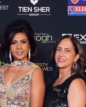 Indra Bahn of City of Surrey along with Balraj Mann of Balraj Mann Group of Companies and his wife 