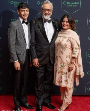 Perminder Chohan with wife Deep and son 