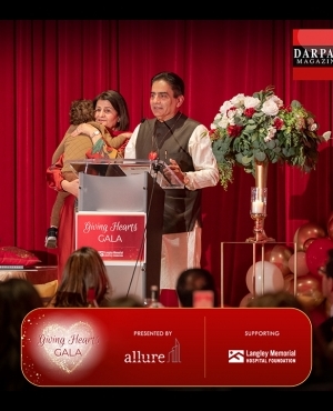 Co Founders Manjit Gill and Balraj Mann address the audience