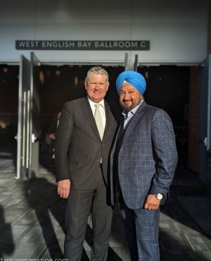Martin Thibodeau, Regional President of RBC for the BC Region alongside Gurvinder Hundal of Darpan Magazine 