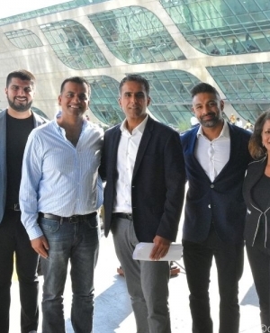 Dr.Randeep Gill and CEO of Surrey Board of Trade Anita Huberman along with her husband and other community members 