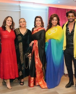 Kamal Sharma with Devi Bains Gill of Armaan DBG, Rita Chauhan, along with actress Teejay Sidhu 