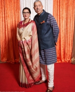  Organizer Kamal Sharma alongside wife Shashi Sharma 